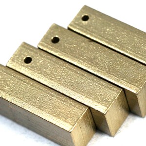 Rectangle rod bar D130 Raw Brass stamping 8x12x30mm finding 1768 image 2