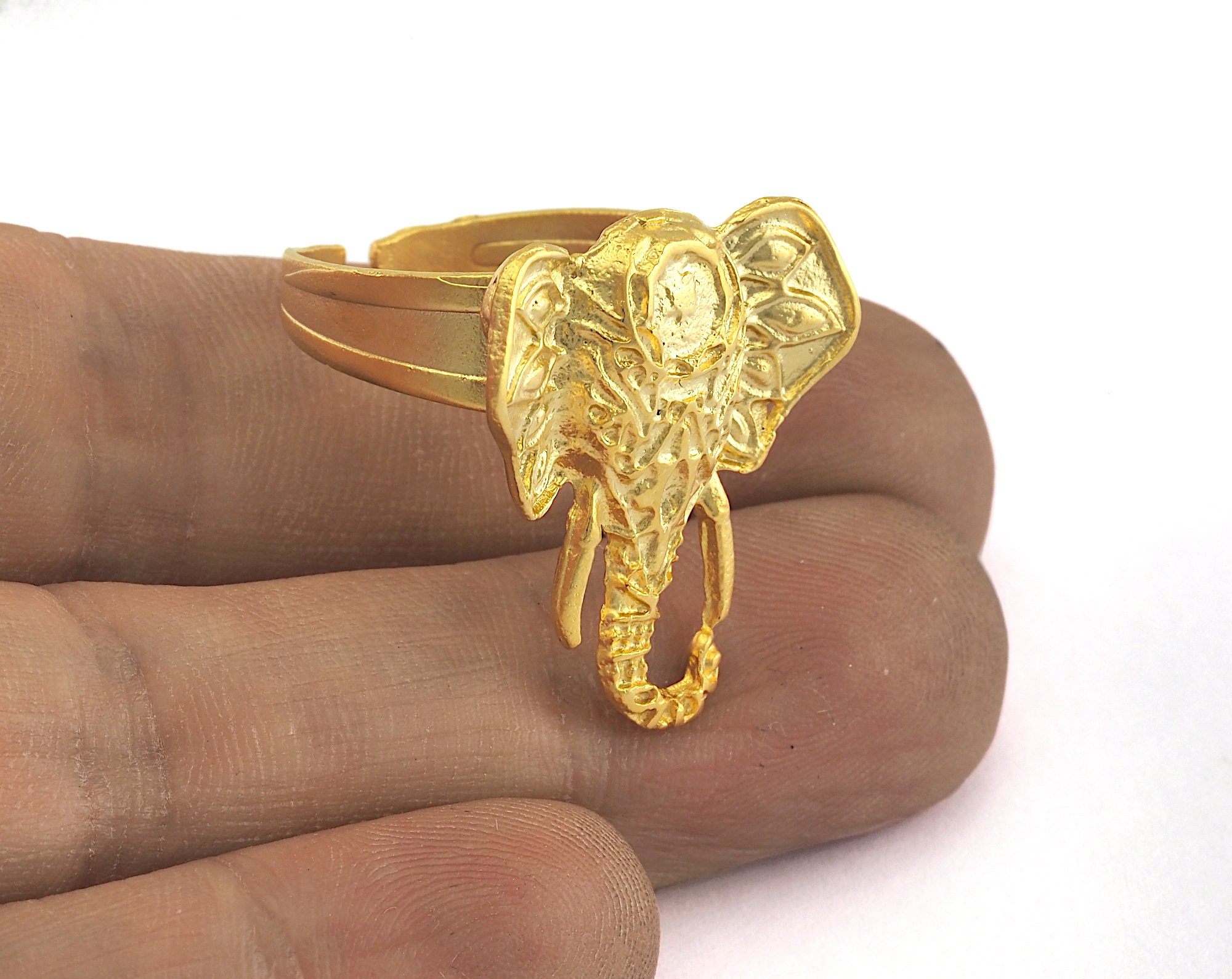 Bague éléphant Plaqué Or – Taille 55 – Occasion – Bijou Fantaisie