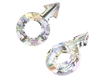 Male Symbol 4878 Swarovski Aurore Boreale  30x19mm