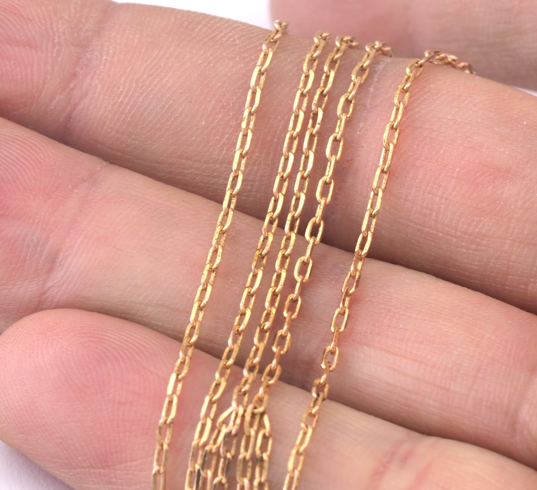 Soldered Chain Raw Brass 33 Feet 2.5x1.5 Mm Z100 Etsy