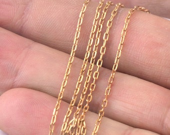 soldered chain raw brass  33 feet 2.5x1.5 mm Z100