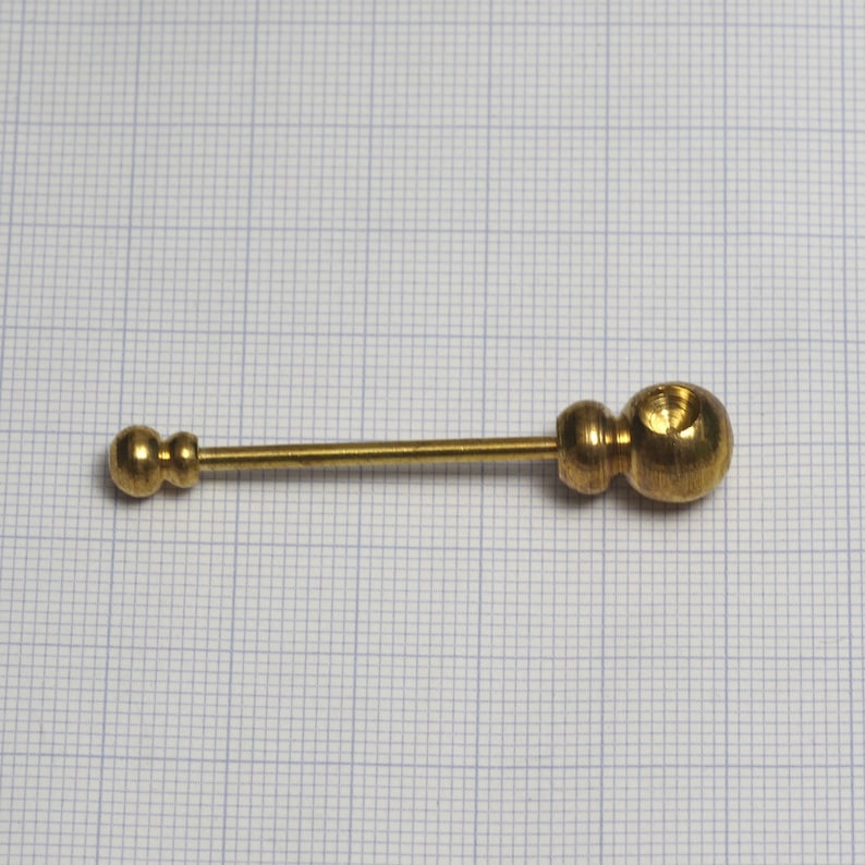 Brass Barbell Gold Tone Brass 50x10mm Pendant Finding Etsy