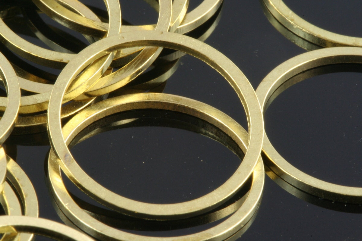 Raw Brass Ring 16mm hole 14mm 100 Pcs Bab14 35 1675 Etsy Sweden