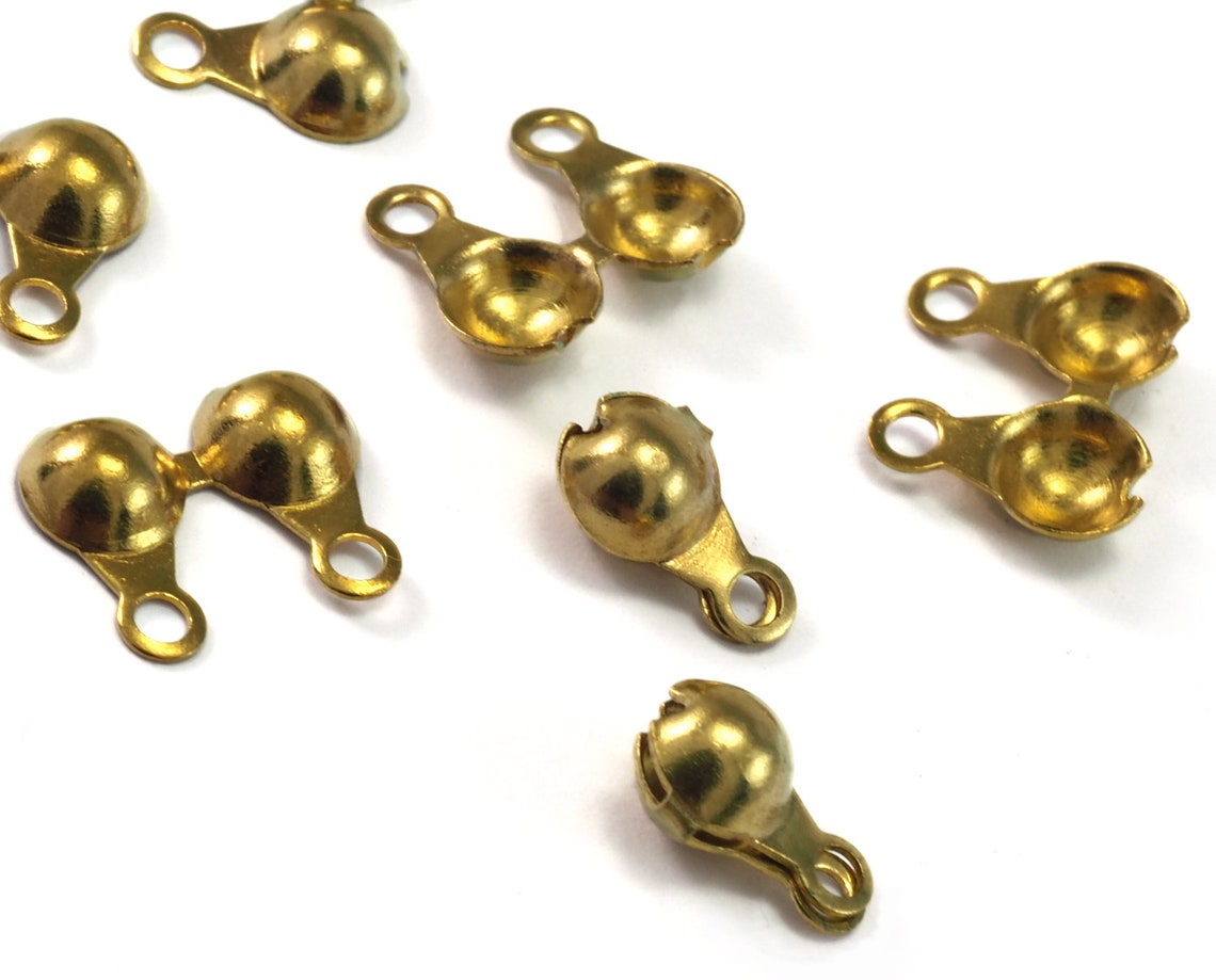Raw Brass End Caps 5mm for Ball Chain End Caps CS5R31 1829 Etsy