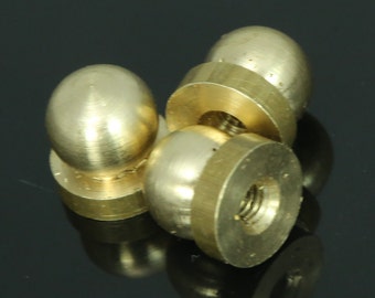 6 pcs 11x11mm Head Button Stud Screwback spot 4mm Screw Chicago with brass bolt 1249R CSC