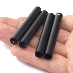 Round tubes with holes Black Painted Brass 8x60mm (hole 7mm) 2330