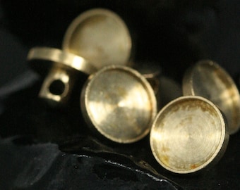 raw brass button 8 mm setting 1771