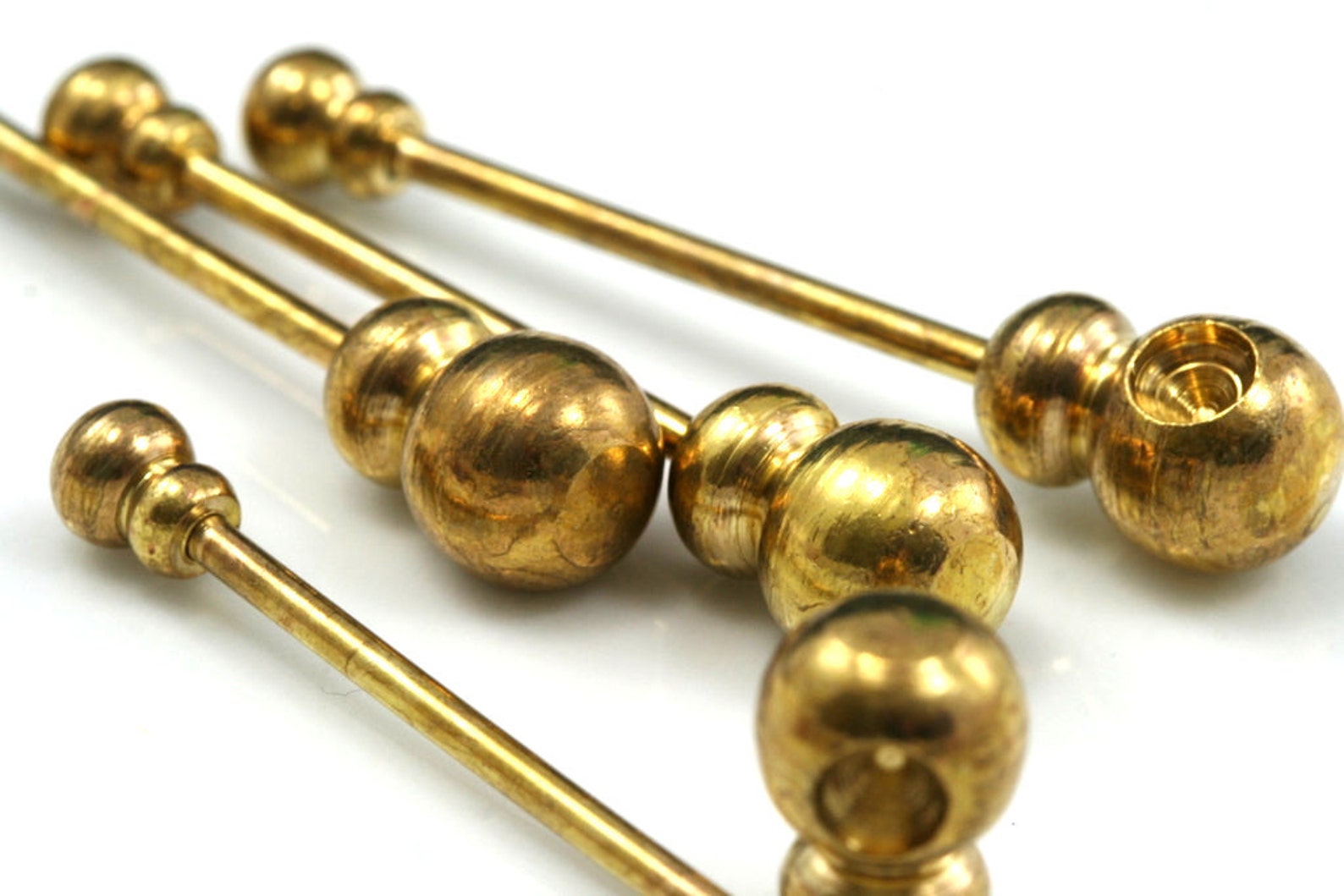 Brass Barbell Gold Tone Brass 50x10mm Pendant Finding Etsy