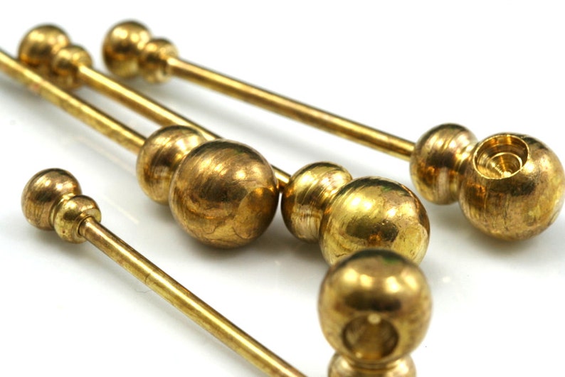 Brass Barbell Gold Tone Brass 50x10mm Pendant Finding Etsy