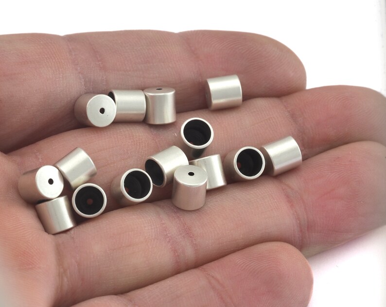 Cord Tip Ends Antique Silver Brass 6x6mm 5mm Inner Ribbon End Etsy