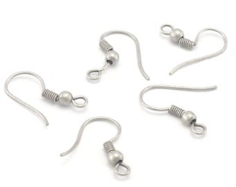 Fish Hook earring Antique silver plated brass earring leverback findings 20mm with one loop 1560