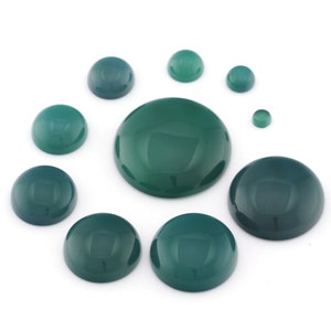 Natuurlijk Geverfd Groen Agaat Ronde vorm cabochon 4 6 8 10 12 14 16 18 20 25mm-geen gat