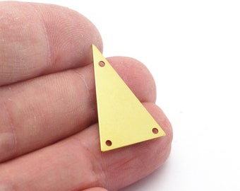 raw brass triangle tag 3 hole 16x25mm raw brass connector charms ,raw brass findings 1469R-81