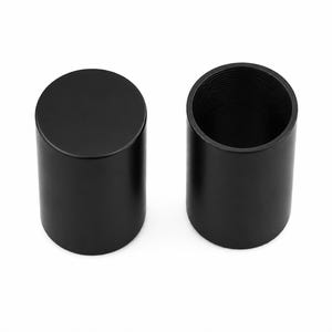 14mm IDi Brass Cord End Caps, 16mm OD, 25mm Length, Raw Brass, Silver Tone, Antique Brass, Light Antique Silver ENC14 1425 Black Painted