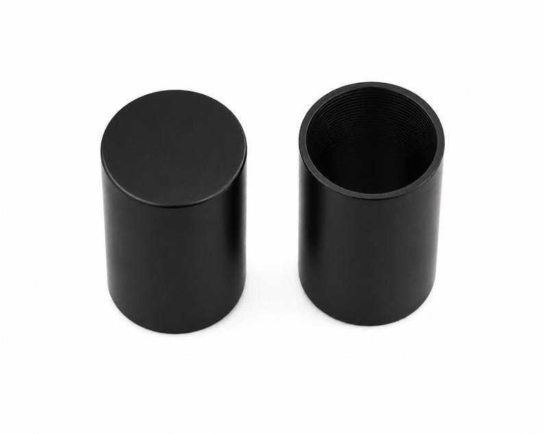 14mm IDi Brass Cord End Caps, 16mm OD, 25mm Length, Raw Brass, Silver Tone, Antique Brass, Light Antique Silver ENC14 1425 Black Painted