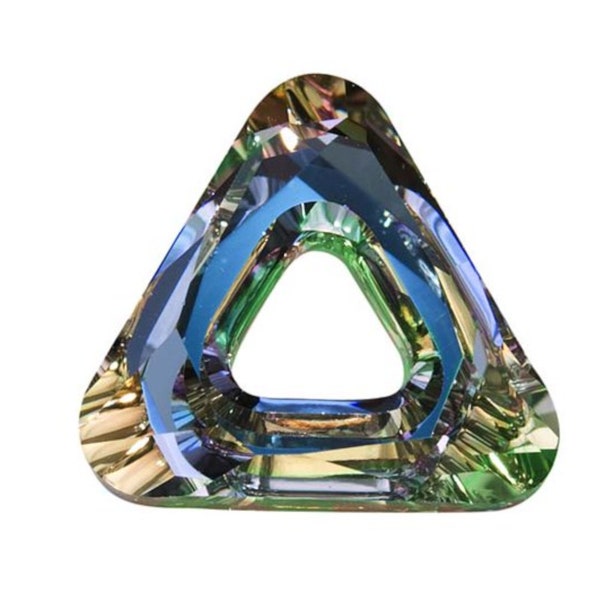 Cosmic triangle fancy stone 4737  Swarovski® crystal bermuda blue 14mm cab100-04