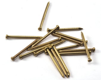 Raw Brass Escutcheon Pins 2x30mm, String Art Nails -2328