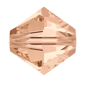 Swarovski Beads Crystal 5301 4mm XILION Bi Cone 362 (Light Peach) Bicones  S414-362