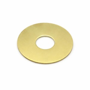 Disco de arandela de latón de 40 mm – Hueco de 20 mm para estampar, disco de metal de 0,8 mm de espesor, espaciador para joyería de latón crudo, cobre y acero inoxidable -S37