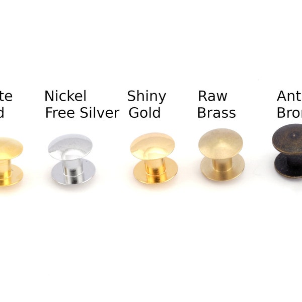 Cufflinks Shirt collar tuxedo stud Raw brass or Plated studs, 9x8.6mm , 1696