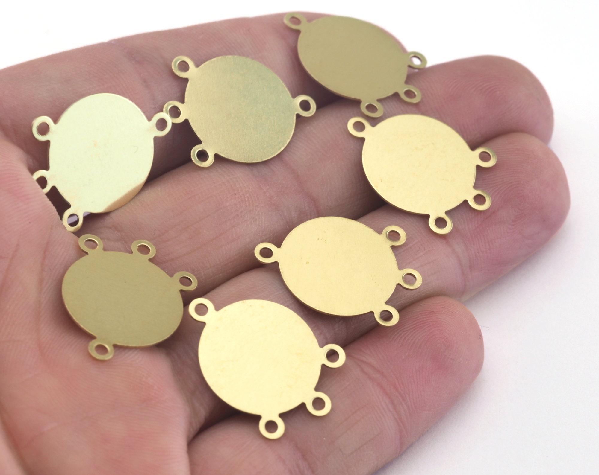 【売れ筋】 Circle Raw Earring Findings , Charms Connector 23x16mm Brass アクセサリー