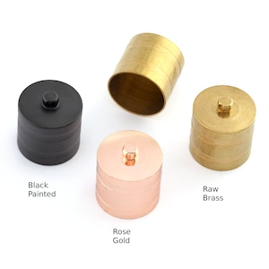Big End Caps Brass Ribbon End, Raw Brass, Rose Gold, Black 20x18mm (17mm Hole) cord  tip ends, ends cap, findings ENC17 S60