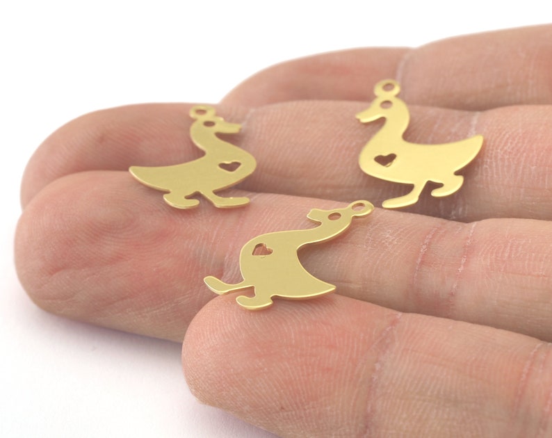 Duck Charms Raw Brass 20x13mm 0.5mm thickness Findings  OZ3430-40
