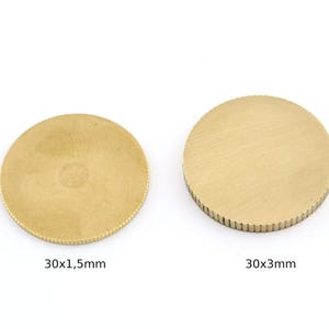 Round Disc 30mm Stamping blank tag shape Raw Brass 4644