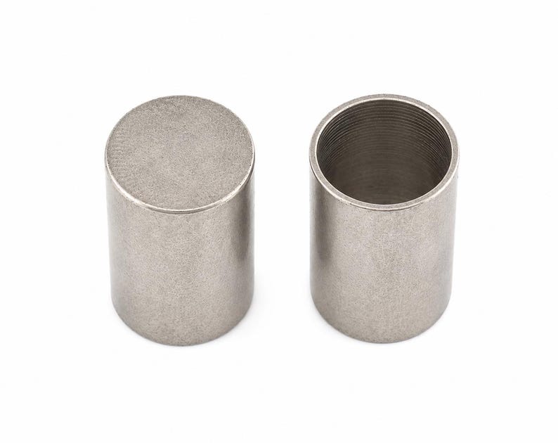 Brass cord end caps set in raw brass, silver tone, antique brass and light antique silver finishes