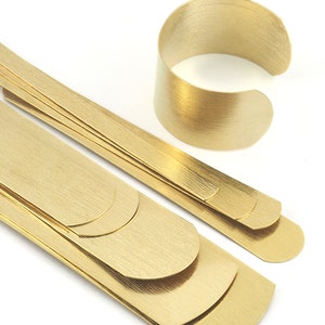 Brushed Bracelet Cuff Blanks, Raw Brass Sheet, RBBP ( stamping ) 160 mm Thickness 20 gauge 0.8mm 4137-45