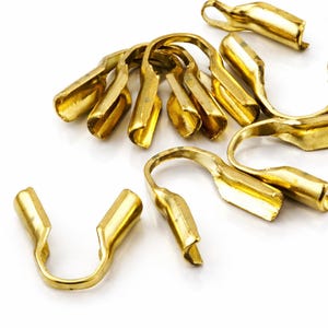 1.2mm Snake Chain End Caps, Brass Cord End Caps for Soldering, Jewelry Making Supplies, Necklace Cord Ends, Raw Brass Findings CS1.2 1839