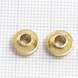 8 pcs 8x5.2mm 3.5mm hole gold plated brass round beads bab3.5 665PG image 2