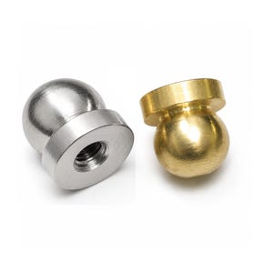Petit bouton sphérique M4 11 x 11 mm, bouton de tiroir de meuble, poignée de meuble en laiton, poignée sphérique, bouton décoratif en métal 1248R