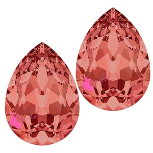 Pietra fantasia a forma di pera 4320 Swarovski® padparadscha 14 x 10 mm non laminata CAB78-01