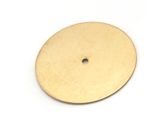 Circle Tag 25mm Middle Hole (1.5mm) Raw Brass (0.5mm thickness) Findings  Charms  2400-200