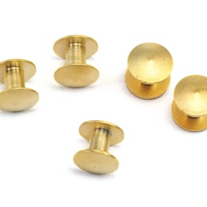 cufflink Studs, Shirt Collar Tuxedo Stud, 9x9mm Gold plated Brass  1696 -175