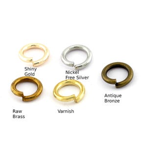 Open jump ring Raw brass, Varnish, Shiny Gold, Nickel Free Silver Tone, Antique Bronze  12mm (12 gauge 2mm thickness ) findings OZ3484-100