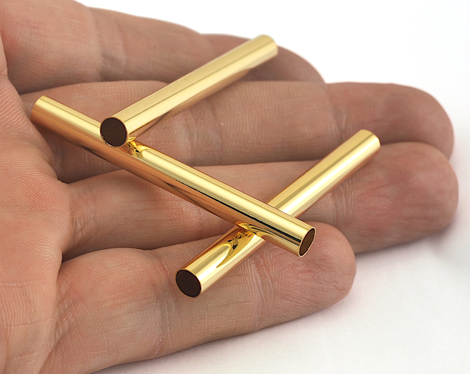 Beebeecraft - Cadenas Para Hacer Joyas De 33 Pie, Chapadas En Oro De 18 Quilates, Pulsera, Collar, Cadena De Eslabones Con Cierres De Langosta, Anillos De Salto (2.5.(118) In
