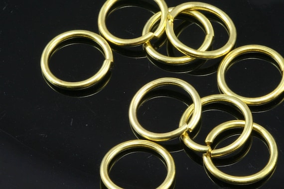10mm, Jump Rings, Raw Brass Jump Rings, Open Jump Ring, Brass Jump