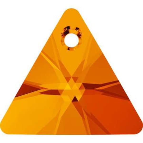 xilion triangle shaped fancy stone 6628 Swarovski® tangerine (259) 12mm unfoiled