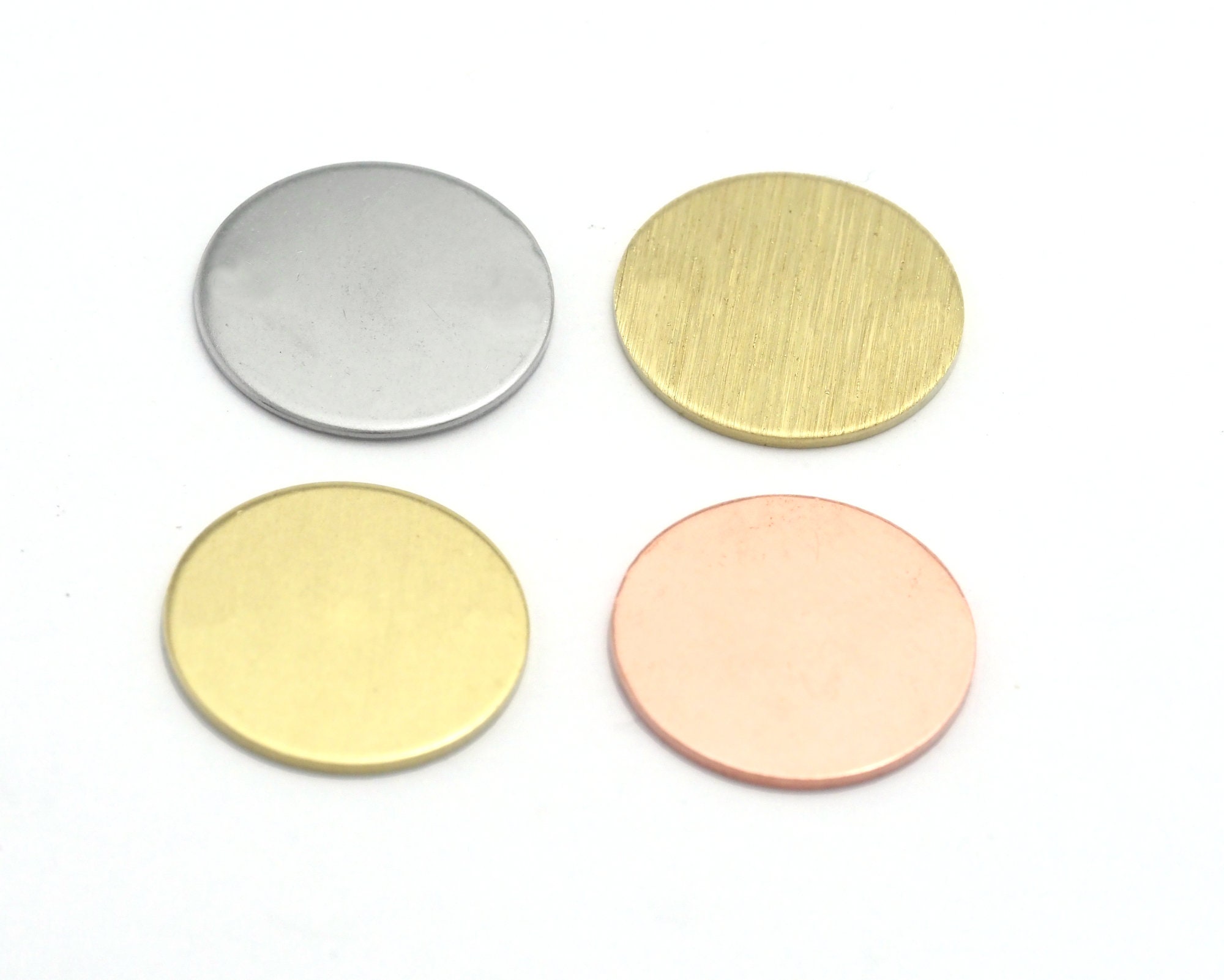 1.5 Raw Aluminum Stamping Blanks - 14GA Round Valve Tags Discs