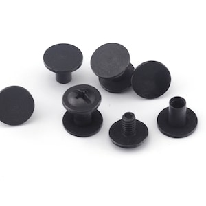 Perni in ottone nero, rivetti a vite 9 x 7 mm, vite Chicago / vite Concho, bullone da 1/8" CSC6 CSC5 0042 0041