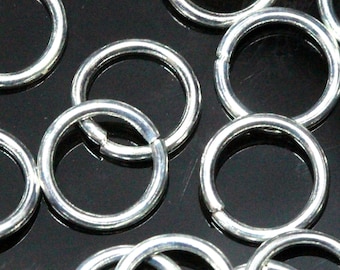 Open jump ring  5mm 20 gauge( 0,8mm ) silver plated brass jumpring 520JS-5.6 1157S