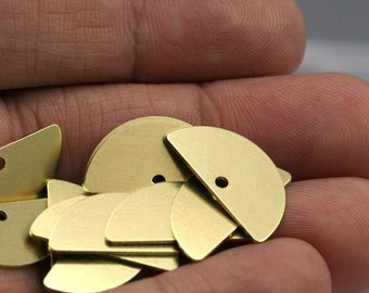 Ruwe koperen halve maan hangers, benodigdheden voor het maken van sieraden (20 x 10 x 0,8 mm) 1427