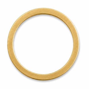 Thin Metal Ring 25mm Outer 22mm Inner 0.5mm Thick, Silver Tone & Raw Brass Circle, Jewelry Connector Ring, Minimalist Findings 450R-66 image 7