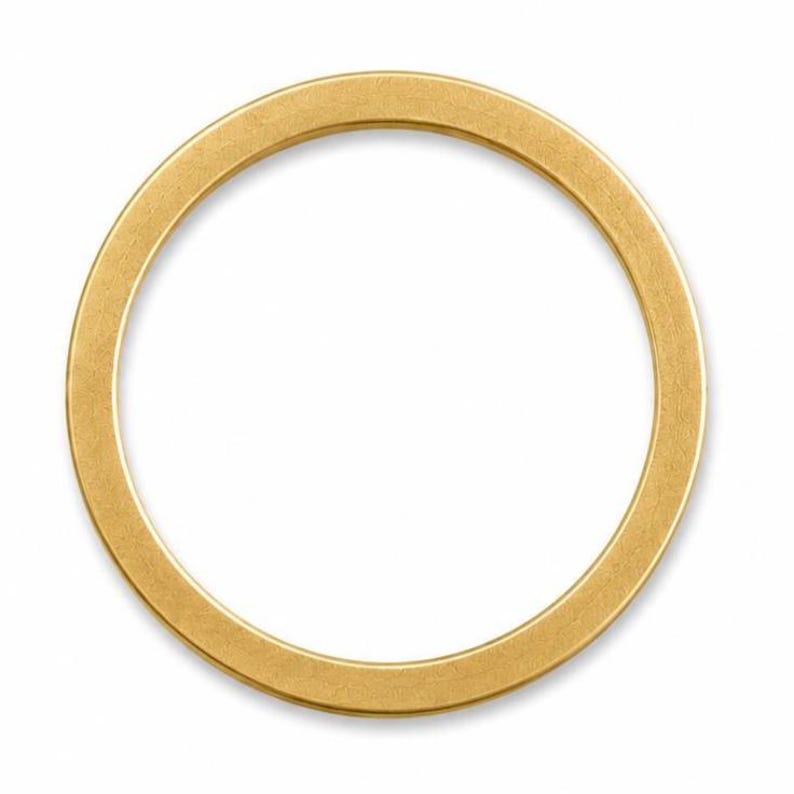 Thin Metal Ring 25mm Outer 22mm Inner 0.5mm Thick, Silver Tone & Raw Brass Circle, Jewelry Connector Ring, Minimalist Findings 450R-66 image 7