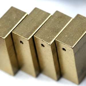 Rectangle bar rod stamping Raw Brass 1 pc D219 10x30x19mm 1770