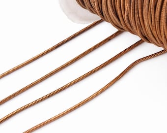 2mm Snake Chain Raw Brass Copper Tone, Tiny Flat Smooth Chain, Jewelry Making Chain, Minimal Necklace Chain Bulk Z143