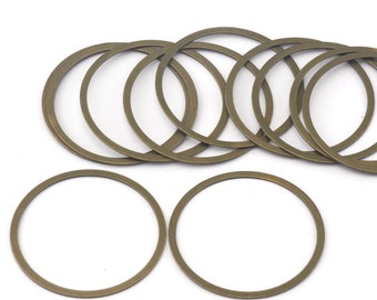 Circle Links, Seamless Ring Circle Connectors for Jewelry Making 31mm antique brass tone OZ452AB-48