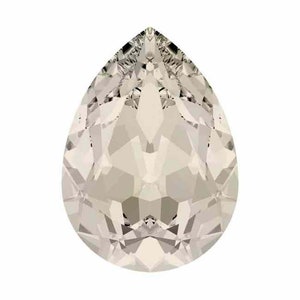 Pietra fantasia a forma di pera 4320 Swarovski® Crystal (001) chiaro di luna (mol) 14x10mm Pera a forma di fantasia Pietra non rivestita
